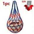 thumbnail image 1 of Basketball Net Bag Nylon Mesh Ball Storage Sack with Drawstring for Soccer Volleyball Training, 1 of 7