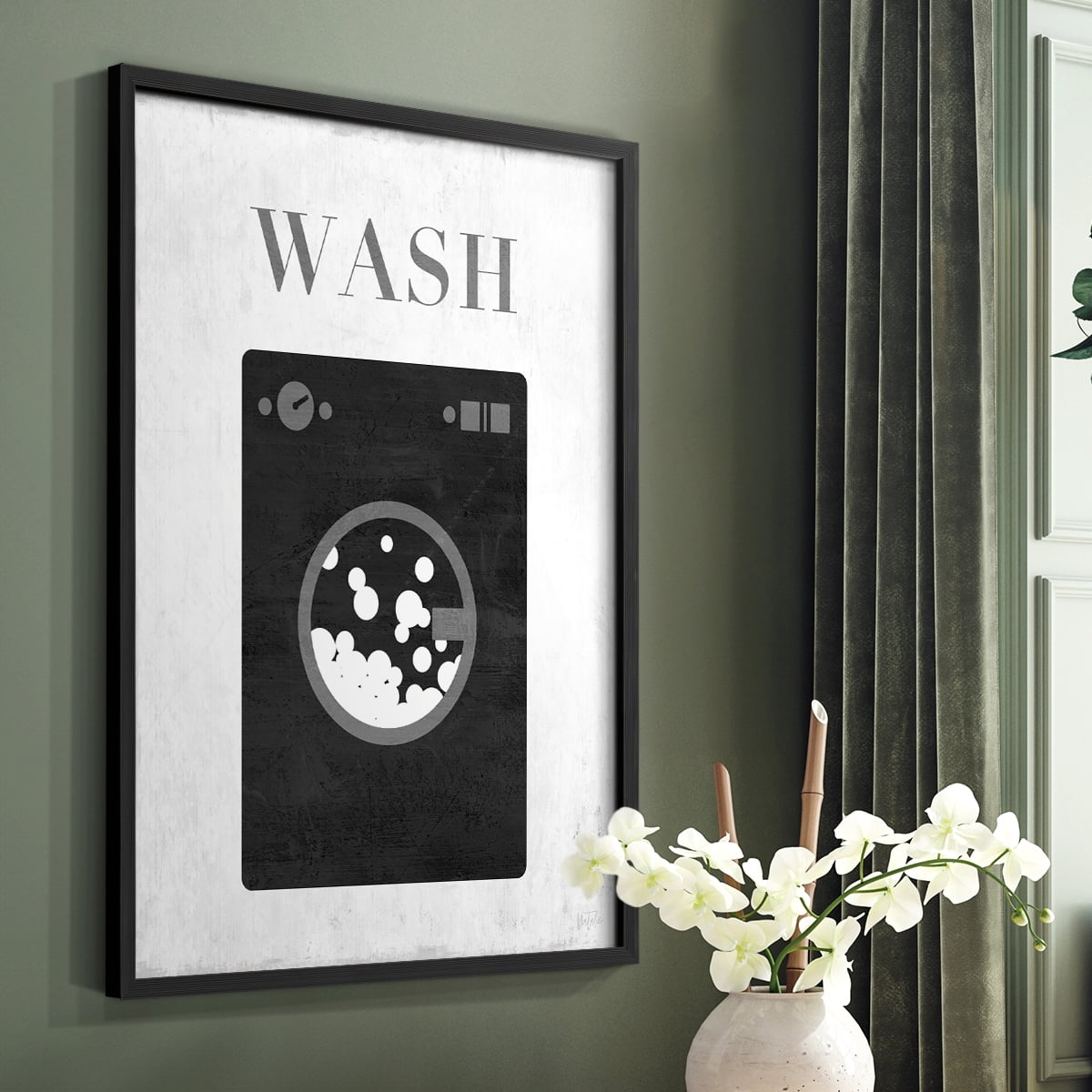 Wash Framed Print in Black Solid Wood 16 x 20 Framed Print