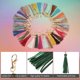 thumbnail image 4 of 8pcs Borlas de Cuero PU, Charm de Borla de 6" con Anillos de Llave para Hacer Joyería (Verde), 4 of 6