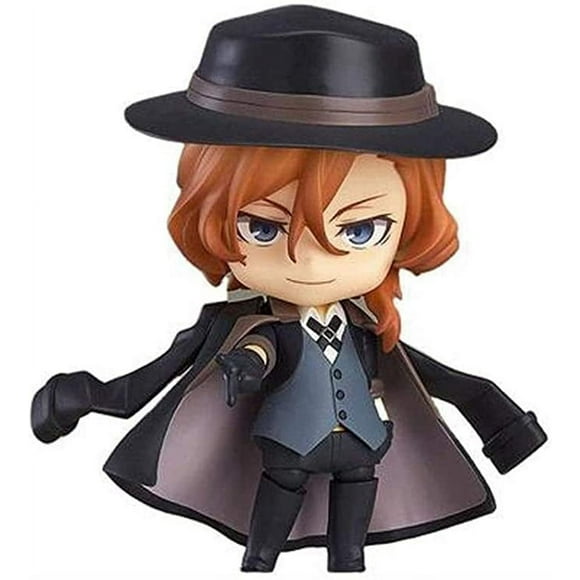 Figure Anime Nakahara Chuuya Figures Dazai Osamu Anime Figure Statues PVC Movable Interchangeable Face Anime Action Figurine,A2