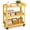 Yellow, variant on 3 Tier Metal Utility Rolling Cart with Wheels, Heavy Duty Storage Organizer Trolley Cart for Kitchen, Bathroom, Office, Bedroom – Multi-Purpose 330Lbs Capacity Utility Cart on Wheels