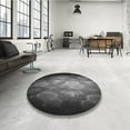 thumbnail image 3 of Ahgly Company Indoor Round Patterned Charcoal Black Area Rugs, 4' Round, 3 of 6