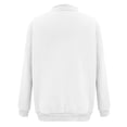 thumbnail image 7 of Loose Fit Long Sleeve Zip Up Sweatshirt Outerwear Women Non Hooded Design Storage Pockets Soft Casual Fall Everyday Athletic Jacket White S, 7 of 7