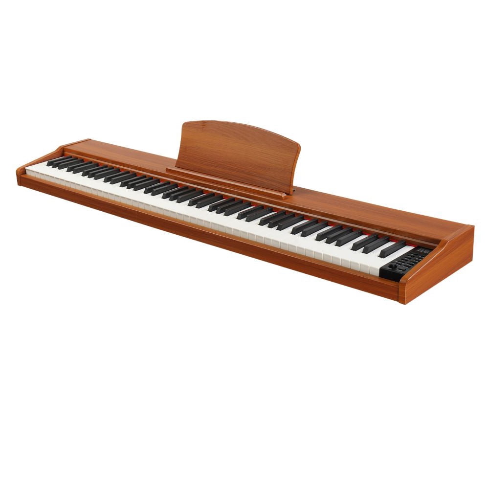 Semi-Weighted Piano Keyboard 88 Keys: Full Size Electric Keyboard Piano for Beginners, Portable Keyboard with Stereo Speaker,Triple Pedal,Power Adapter,Support Bluetooth,USB MIDI, Walnut