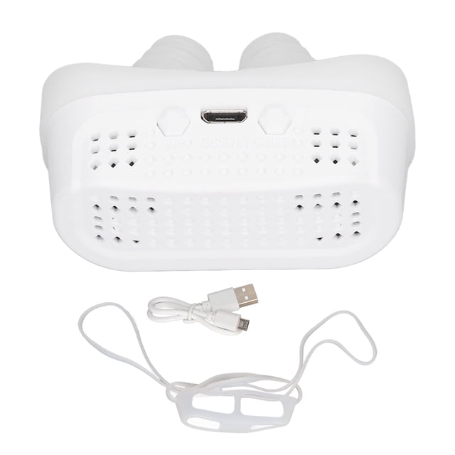 Electric Prevent Snoring Device Improve Sleep Quality Silicone Strap Snoring Problem Solution White