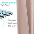 thumbnail image 6 of Patin Blush Pink Curtains for Living Room 63 Inch Length 2 Pcs, Room Darkening Modern Window Curtains for Bedroom Decor, Solid Color Thermal Insulated Rod Pocket Drapes, Each Panel 40" W x 63" L, 6 of 9