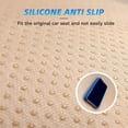 thumbnail image 4 of Linen Back Car Seat Cover, Anti-Slip Long Bottom Rear Seat Cover Protector with Storage Pockets, Breathable Linen Rear Bench Seat Protector Cushion Pad for Most Vehicles (Brown, Back Cover), 4 of 7