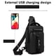 thumbnail image 4 of Bolso bandolera multifuncional con puerto de carga USB | Bolso bandolera antirrobo para hombre y mujer | Mochila de nailon resistente al agua para la escuela, el trabajo y el trabajo, 4 of 8