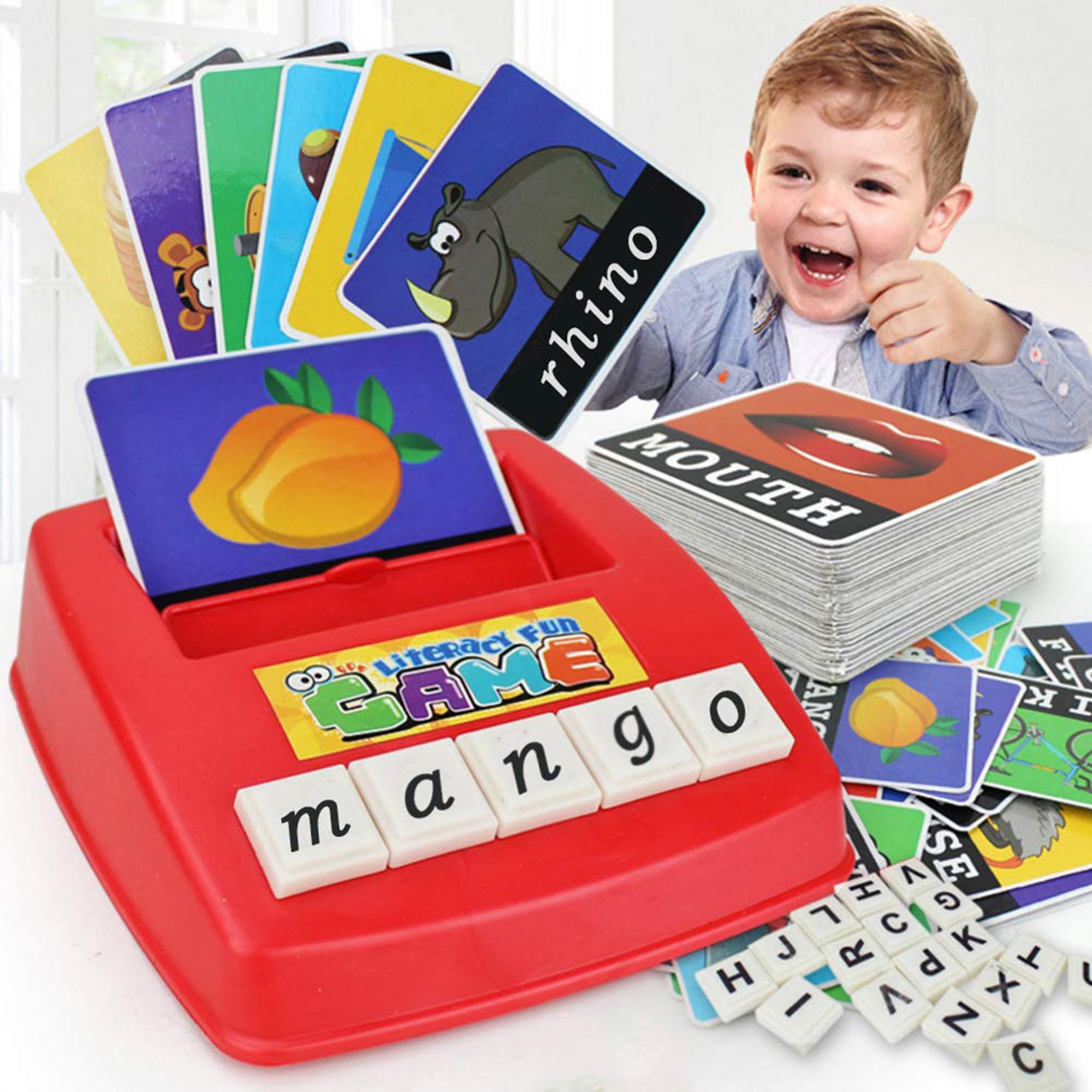 BOHS Literacy Wiz Fun Game Preschool Upper Case Sight Words 60 Flash Cards 