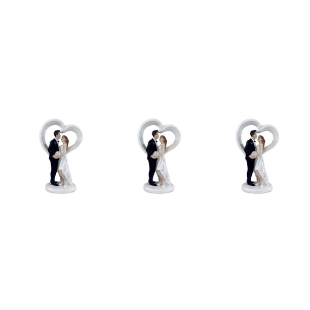 Billuyoard Muñecos para decoración de pasteles, figurita para novia y novio, soporte para manualidades de boda, estatua para pareja de Type1 NO1
