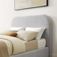 thumbnail image 4 of Keynote Curved Full Platform Bed in Heathered Weave Light Gray, 4 of 10