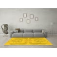 thumbnail image 3 of Ahgly Company Machine Washable Indoor Rectangle Abstract Yellow Modern Area Rugs, 7' x 9', 3 of 4