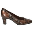 thumbnail image 3 of Easy Street Poet Women's Square Toe Pumps Color: Bronze Patent Croco Size: 9 WIDE, 3 of 4