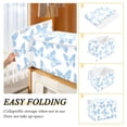 thumbnail image 2 of Yayeee Collapsible Cube Storage Bin with Lid Fabric Closet Decorative Basket with Handles, Blue Butterfly, 2 of 7