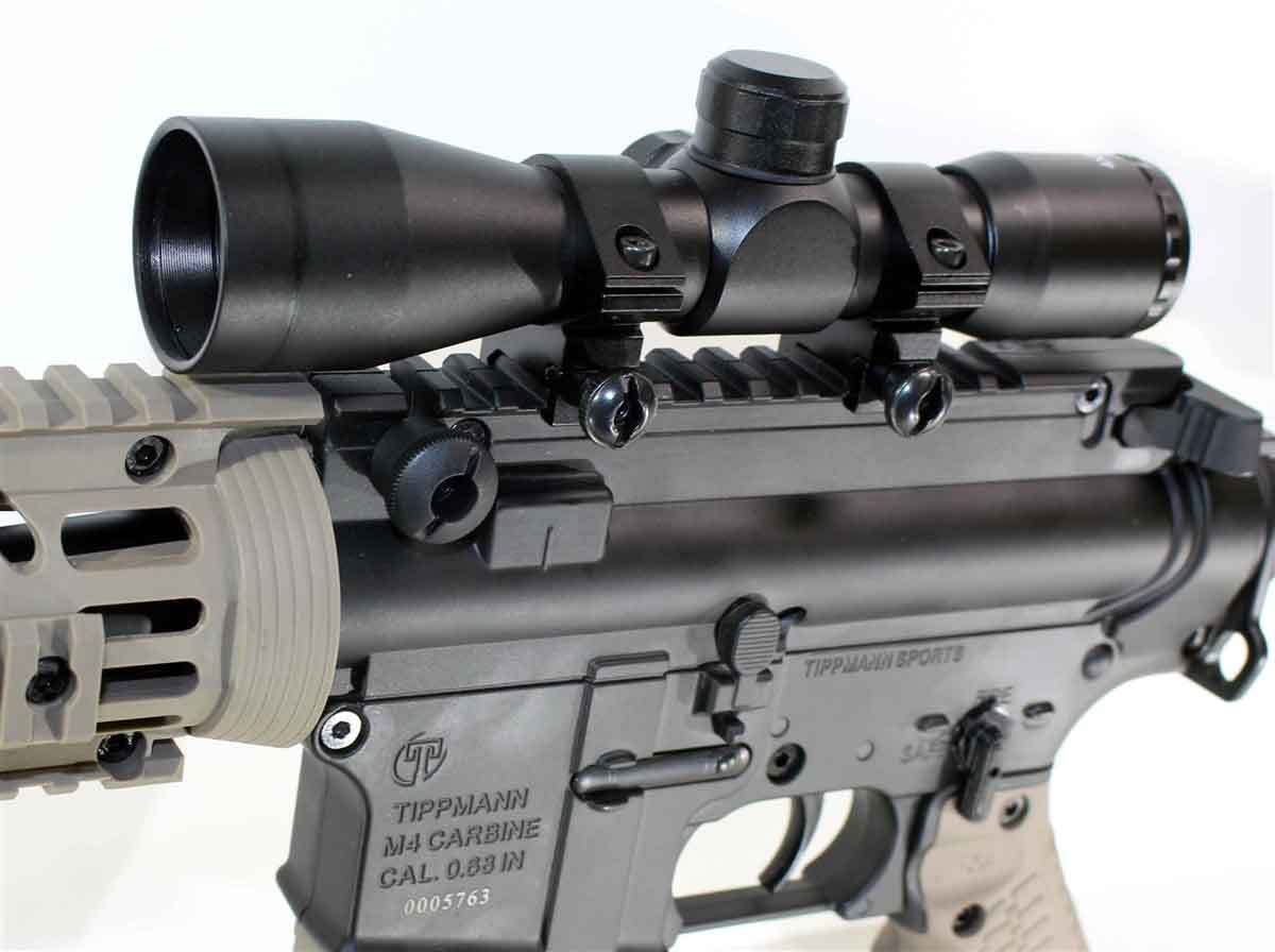trinity 4x32 compact rifle scope w/ ring mounts fits ...