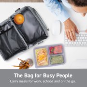 bentgo Deluxe Insulated Lunch Bag Gray (BGOBG2-Y)