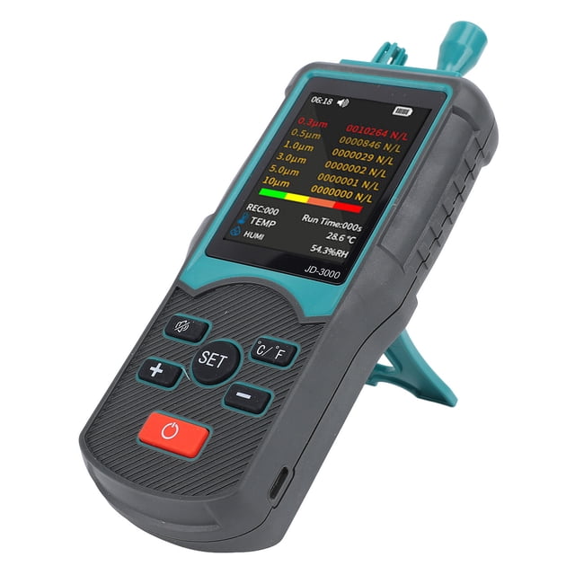 Contador De Partículas De Polvo, Micro Bomba De Vacío Tiempo De Respuesta Rápido Detector De Partículas De Polvo Almacenamiento De Datos Para Sala Limpia