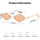 thumbnail image 4 of Gafas de Sol TYA Retro Y2k para Mujer Semi-Rimless Doradas UV400, 4 of 9
