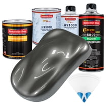 Dark Charcoal Metallic Premium Quart URETHANE BASECOAT CLEARCOAT Auto Paint Kit