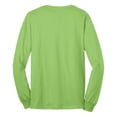 thumbnail image 6 of Mens Long Sleeve Core Blend Cotton/Polyester Tee Lime 4X-Large, 6 of 6