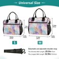 thumbnail image 4 of FORMRS Insulated Lunch Bag for Work School Unisex Large Capacity Cooler with Shoulder Strap, Watercolor Marble Pattern, 4 of 6