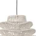 thumbnail image 3 of HomeRoots 522837 Single Rattan Dimmable Ceiling Light with White Shades, 3 of 3