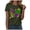 Dark Green, variant on Mardi Gras Shirts for Women Fat Tuesday Tshirt Carnival Party New Orleans Parade Graphic Short Sleeve Outfit Tee Tops(Size:S)