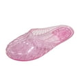 thumbnail image 2 of HOWPAY Slippers for Women Glitter Clear Flats Hollow out on Sandals Summer Beach Jelly Shoes Transparent Closed Toe Casual Slide Pink 40, 2 of 5
