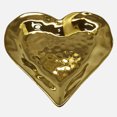 thumbnail image 2 of Linen Chest Heart-Shaped Plate - Gold, 2 of 2