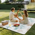 thumbnail image 4 of Outdoor Rug 4x6 ft Coastal Nautical Waterproof Outdoor Patio Rug Mat Non Slip Outside Area Rugs Carpet for RV,Camping,Porch,Deck,Pool,Balconybackyard,Seahorse Coral Starfish Shell Aqua Brown, 4 of 9