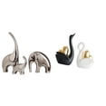 thumbnail image 1 of Estatua de , figuras de animales de cerámica, centro de mesa, escultura, estatua de cisne, decoración moderna para el hogar, adecuada para sal, 1 of 8