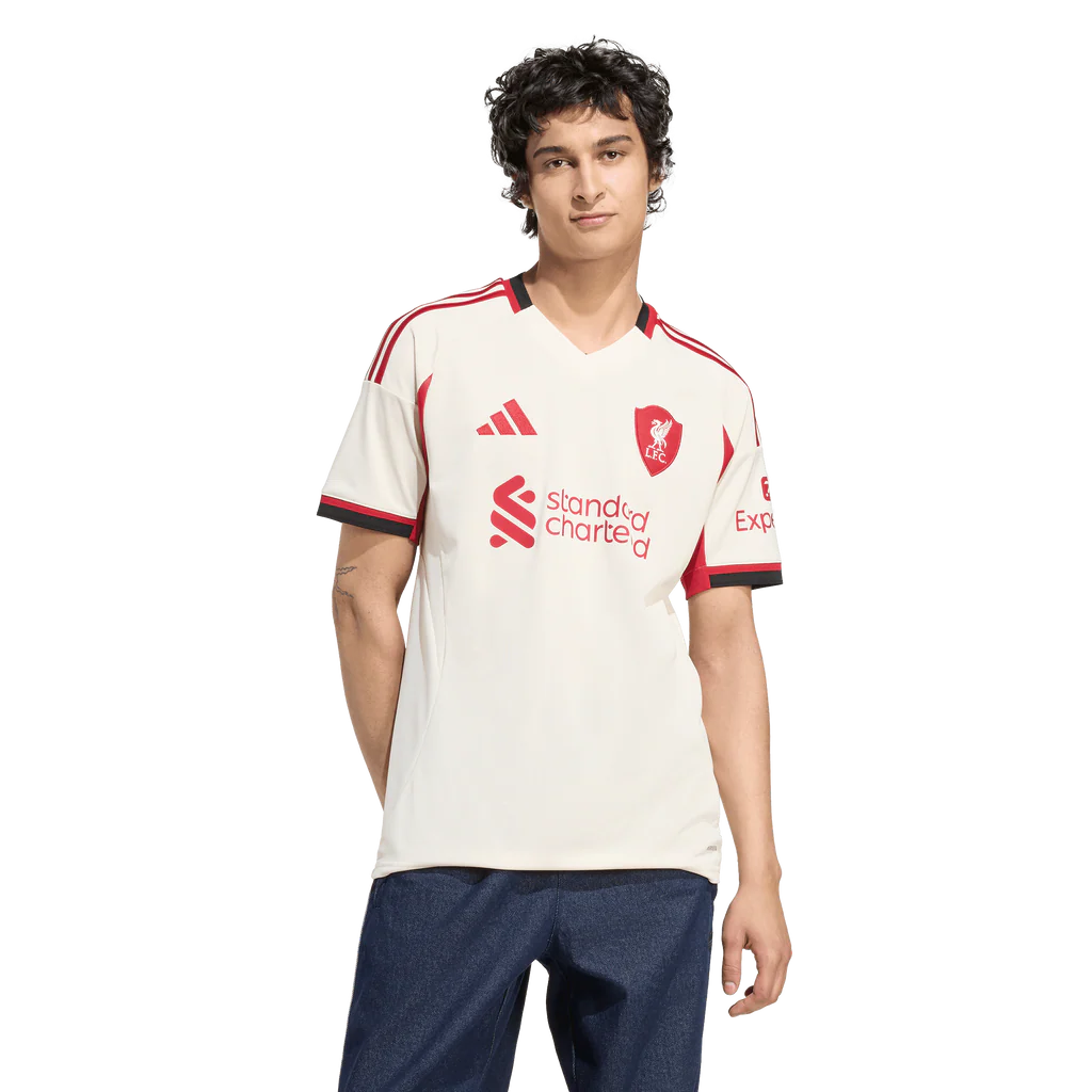 Adidas Liverpool FC Away Men's Long Sleeve Soccer Jersey Red photo 5