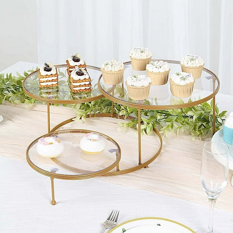 3 tier cake stand gold hot sale