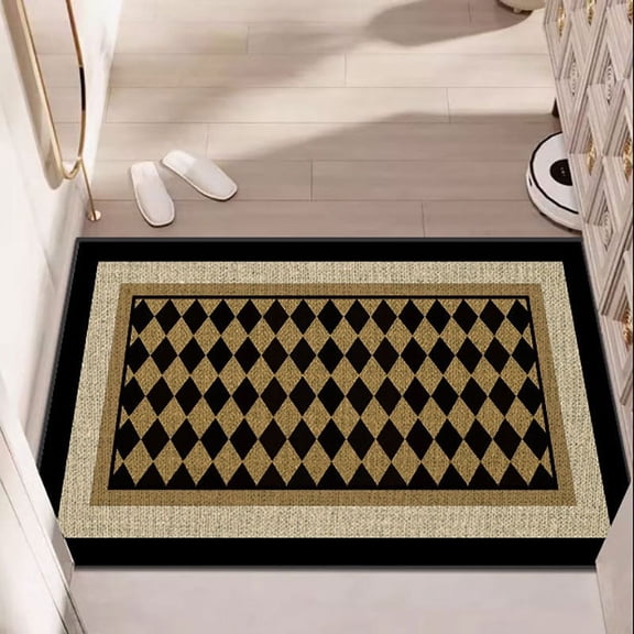 Zhuge Bathroom Rug Mat , Non-Slip Plush Shaggy Bath Carpet, Machine Wash Dry, Bath Mats for Bathroom Floor, Tub and Shower, Bathroom Runner Bathmat Accessories Decor 15*23inch (J)