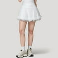 thumbnail image 2 of Women's Tulle Mini Skirt with Soft Lining and Layered Ruffle Hem for a Whimsical Ballet-Inspired Look - Medium, White, 2 of 7