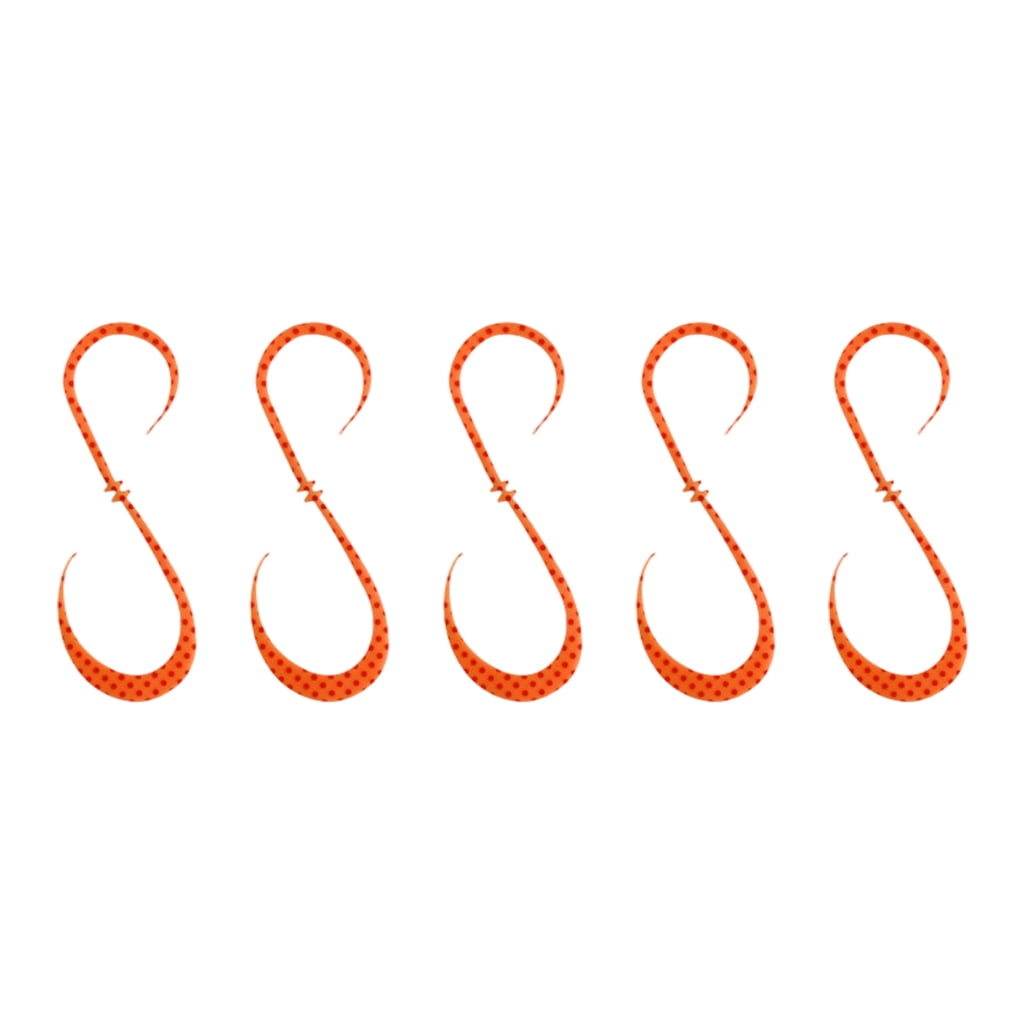 Aellinatey S-Shaped Tail Skirt for Lure Upgrades 11 cm Silicone Fishing Strips 5 Piece Pack Rig Prep Anglers
