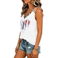 thumbnail image 5 of Women's 250th Anniversary USA V Neck Short Sleeve T Shirt, Casual Retro Letter Print Top with Patriotic Graphic, Lightweight Soft Tee for Independence Day Everyday Wear White M, 5 of 5