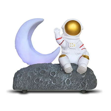 

Astronaut Bluetooth Speaker Astronaut Wireless Bluetooth Speaker Led Luminous Moon Light Smart Bedside Night Lamp Birthday Gift Ornament-Gold