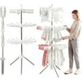 thumbnail image 3 of Rotatable Clothes Towel Rack, 3-Tier Folding Drying Rack for Indoor, 3 of 10