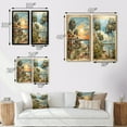thumbnail image 4 of Designart "Vintage Florida Collage Palm Trees and Beach Scenes III" Florida Framed Wall Art Set Of 2 - Modern Green Framed Wall Art Set Of 2, 4 of 6