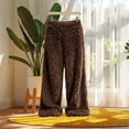 thumbnail image 5 of Qingpeng Womens Plush Warm Long Pants Elastic High Waist Wide Leg Trousers Thick Cozy Fall Winter Casual Pants for Women, 5 of 5