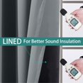 thumbnail image 4 of Cortinas opacas Yakamok 100% poliéster 213 x 132 cm, color gris, 4 of 9