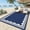 Deep Blue White, variant on Nanan 8x10 Outdoor Rug, Waterproof Plastic PP Tube Patio Rug, Camping Rug for Deck, Yard, Garden, Balcony, Poolside, Blue