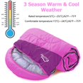 thumbnail image 3 of Kuzmaly Saco de Dormir para Acampar 3 Estaciones Ligero e Impermeable con Saco de compresión Saco de Dormir para Acampar Interior y Exterior para Adultos y niños, 3 of 5