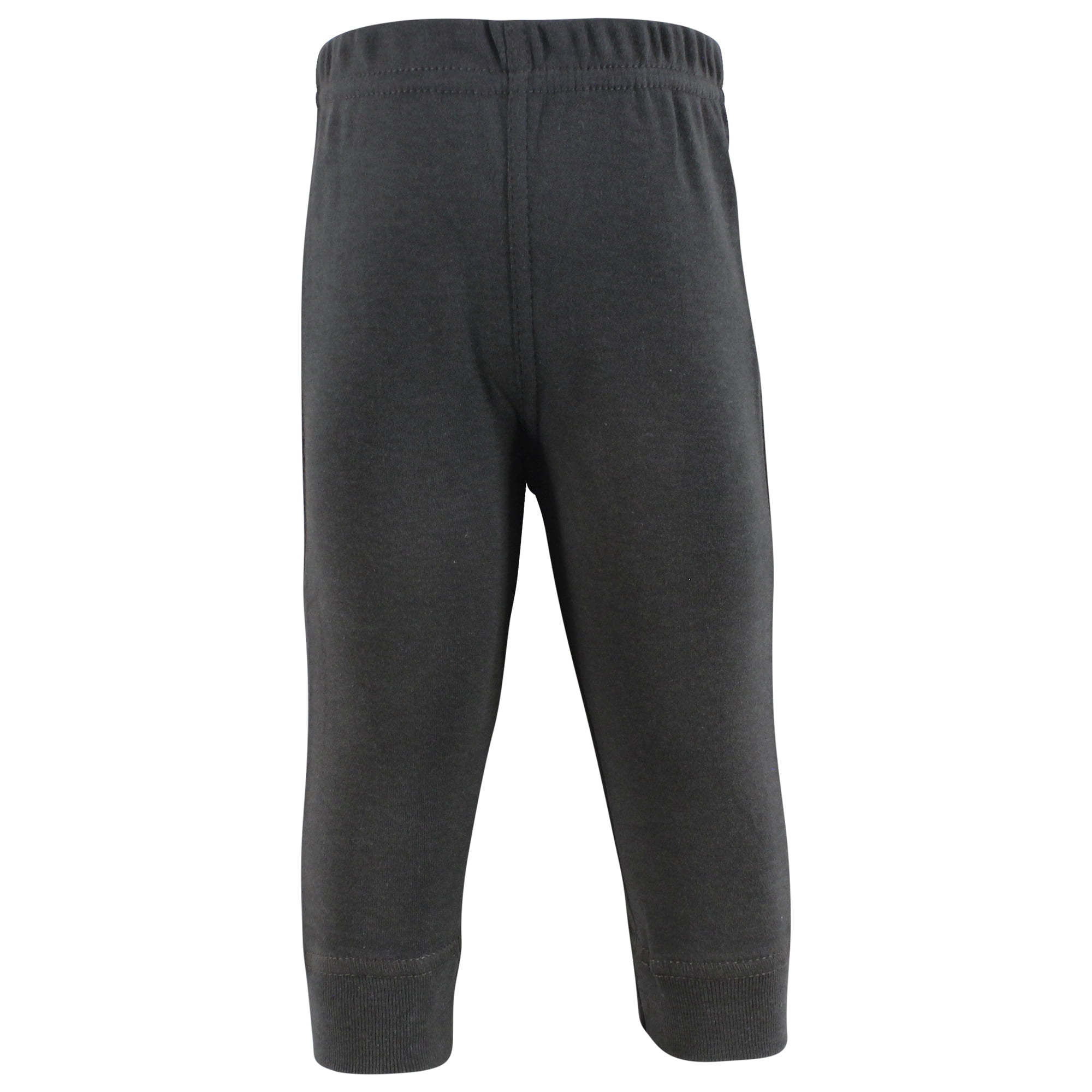 Hudson Baby Cotton Pants and Leggings, Neutral Beige Charcoal, 6-9 Months