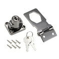 thumbnail image 2 of Keyed Hasp Locks with Screws for Door Keyed Alike 2 Piece Black 2.5 Inch, 2 of 6
