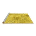 thumbnail image 2 of Ahgly Company Machine Washable Indoor Round Patchwork Yellow Transitional Area Rugs, 7' Round, 2 of 4