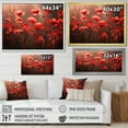 thumbnail image 4 of Designart "Dawn'S Embrace Of Red Poppies" Poppies Floater Framed Wall Art Living Room, 4 of 5