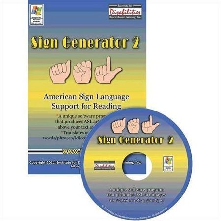 Sign Generator American Sign Language Support for Reading CD ROM by IDRT