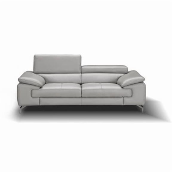 J & M Furniture 18758-L 36.2 x 42 x 73 in. Liam Loveseat Premium Leather Sofa - Grey